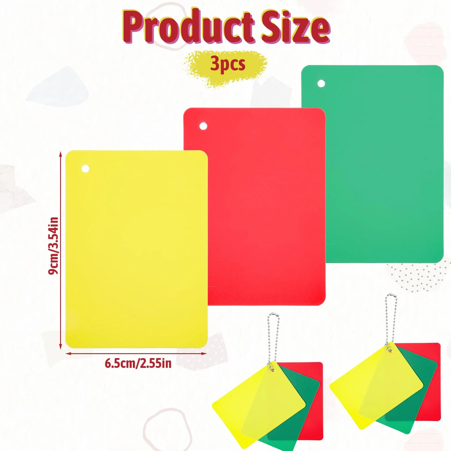 Tarjetas de fútbol verde, rojo y amarillo para árbitro penales, advertencia, expulsión