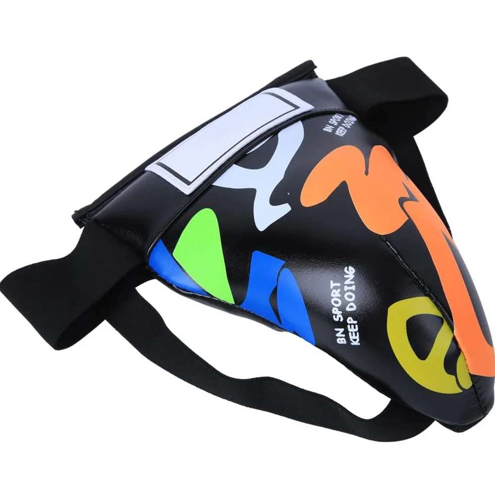 Alomejor Niños Jockstrap Groin Guard Youth Boys Abdo Groin Cup Protector Boxeo Equipo Protección Abdominal Negro