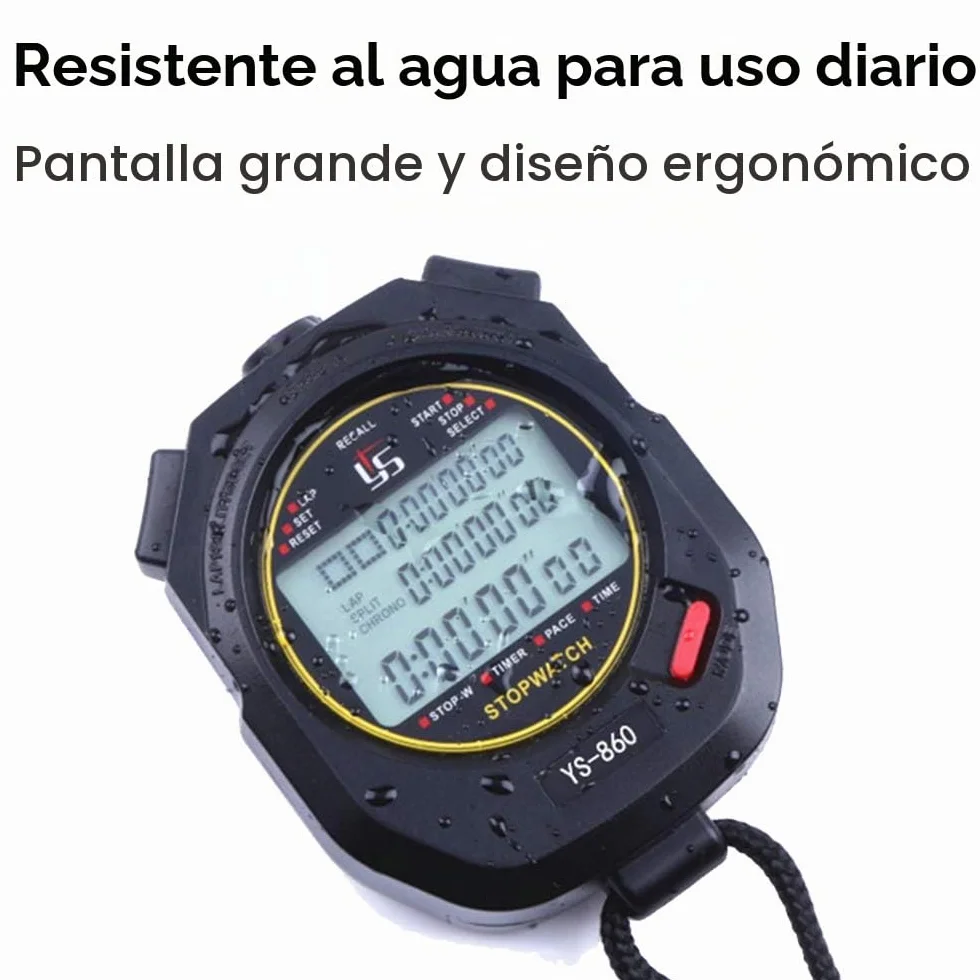 Cronómetro Deportes Digital Profesional 0.01 Segundo 60 Memoria Impermeable Ys-860