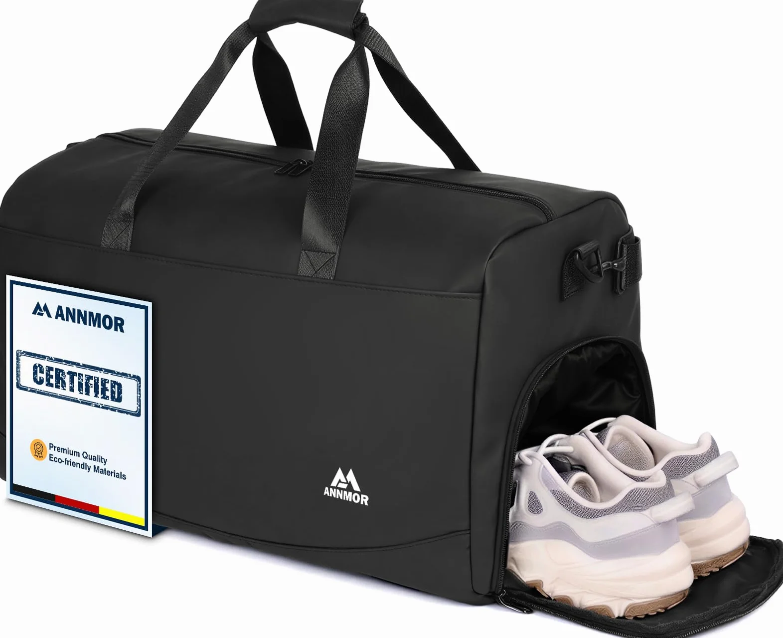Bolsa Deporte Hombre 57L Gym Bag Compartimento Zapatos Separación Húmedo/Seco