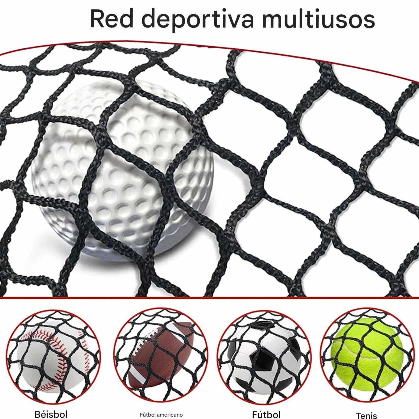 Red de Entrenamiento de Golf 3x3 Metros para Práctica Interior y Exterior