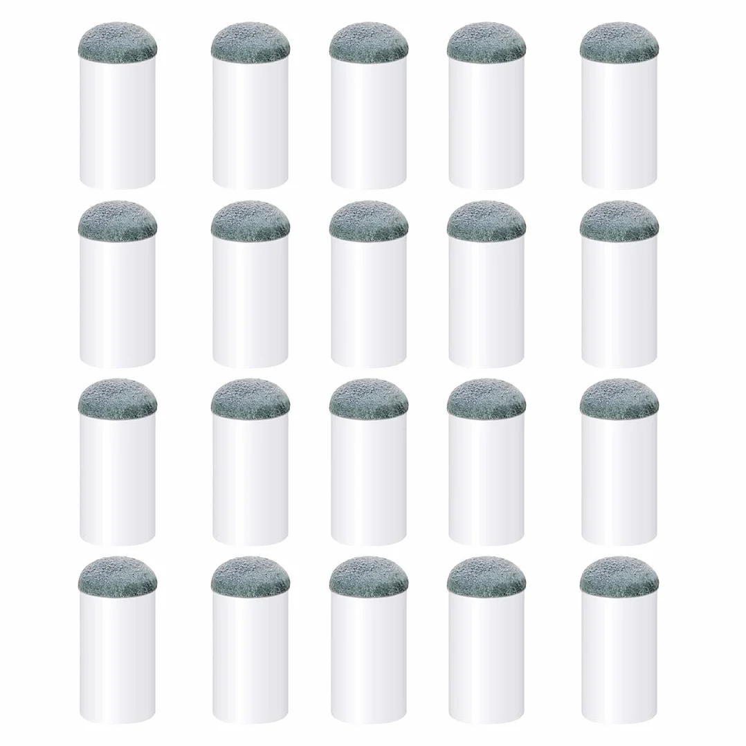 Puntas para Tacos de Billar 12 mm, 20 Piezas, Repuesto, Sin Pegamento