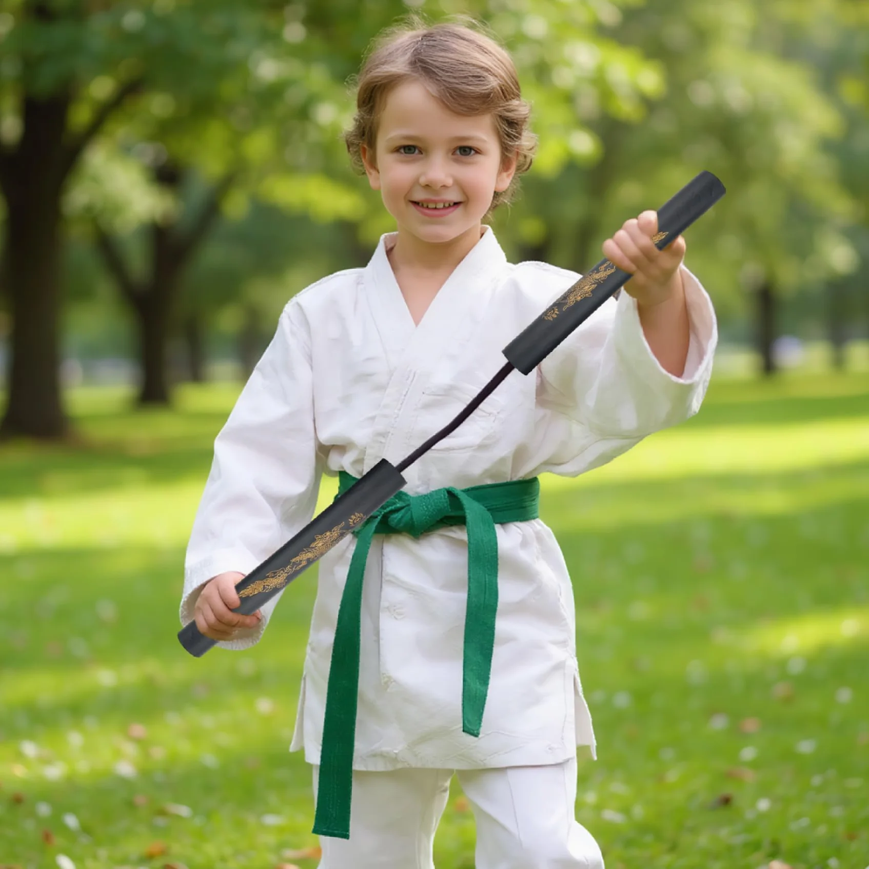 Nunchakus de Espuma para niños, Palos Ligeros de práctica de Artes Marciales, 2 uds.