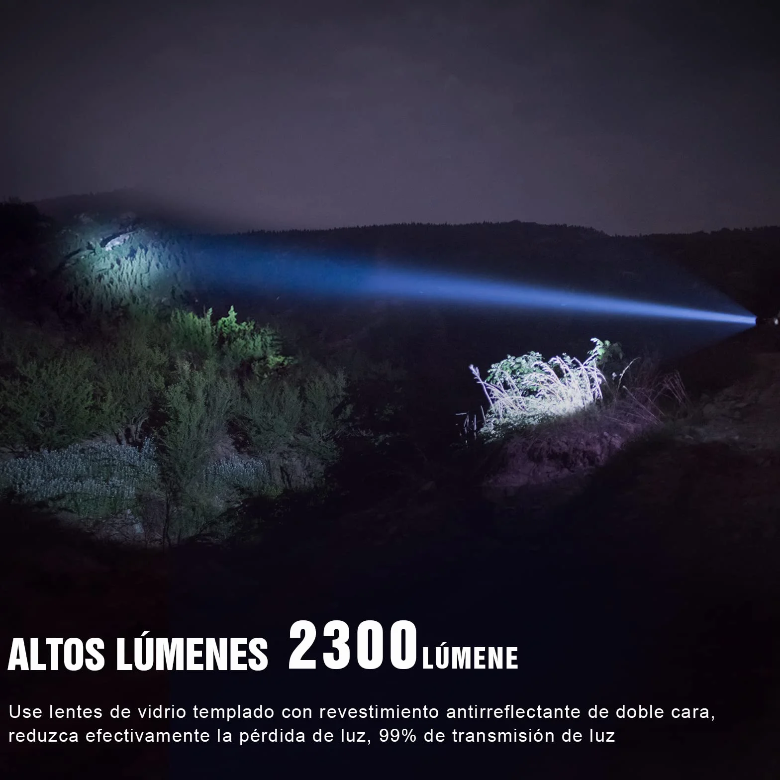 TrustFire T70 Linterna 2300 Lúmenes XHP-35HI LED IPX8 1000 Metros Alcance Caza Profesional