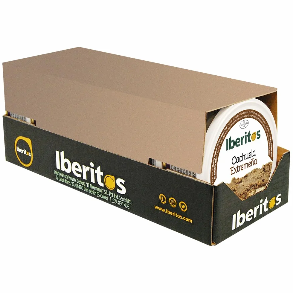 Iberitos - Cachuela Extremeña - Ideal para Desayunos y Meriendas - Untable sin Gluten y sin Lactosa - Producto Fabricado en España - 6 Latas de 250 Gramos