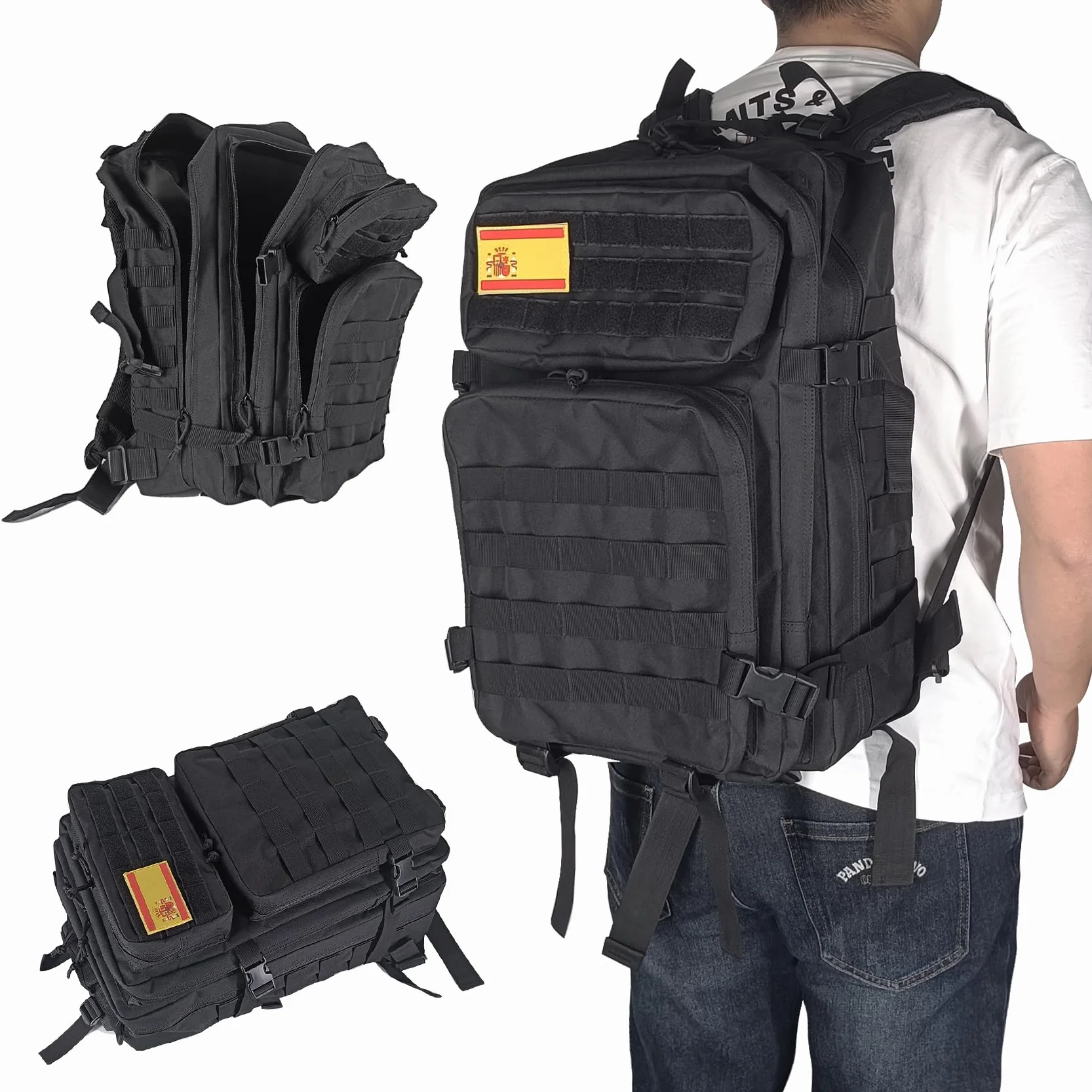 Oreunik Mochila Militar 45L Impermeable Táctica Molle Mochila de Asalto Senderismo Camping