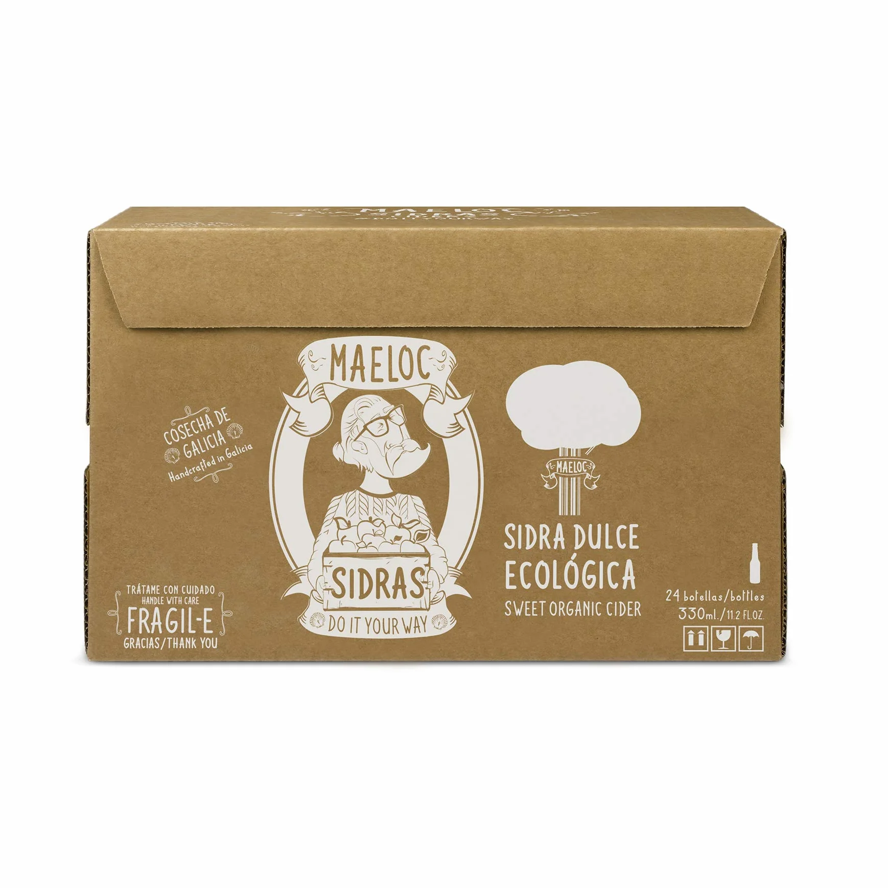 Maeloc Sidra Dulce Ecológica - 24 botellas x 330 ml