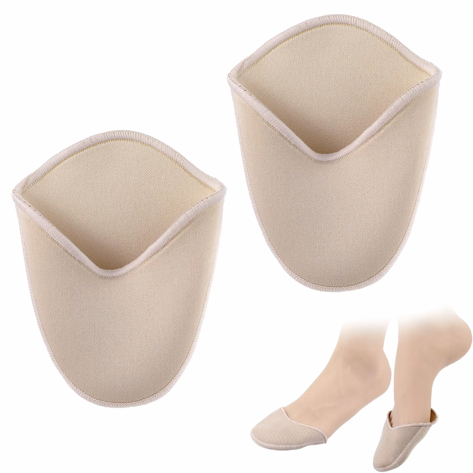 Protectores de dedos de silicona para zapatos de ballet, punta blanda (rosa)