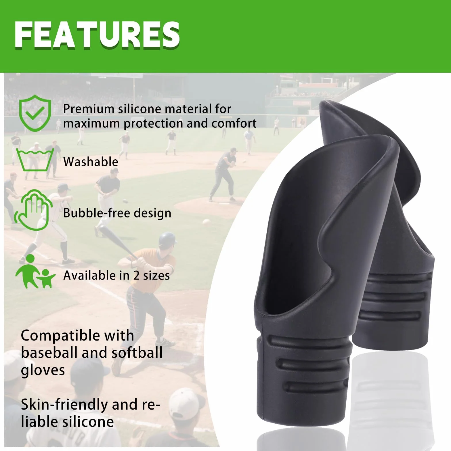 Protector Pulgar Béisbol Sóftbol Silicona Lyreh Mano Izquierda Derecha