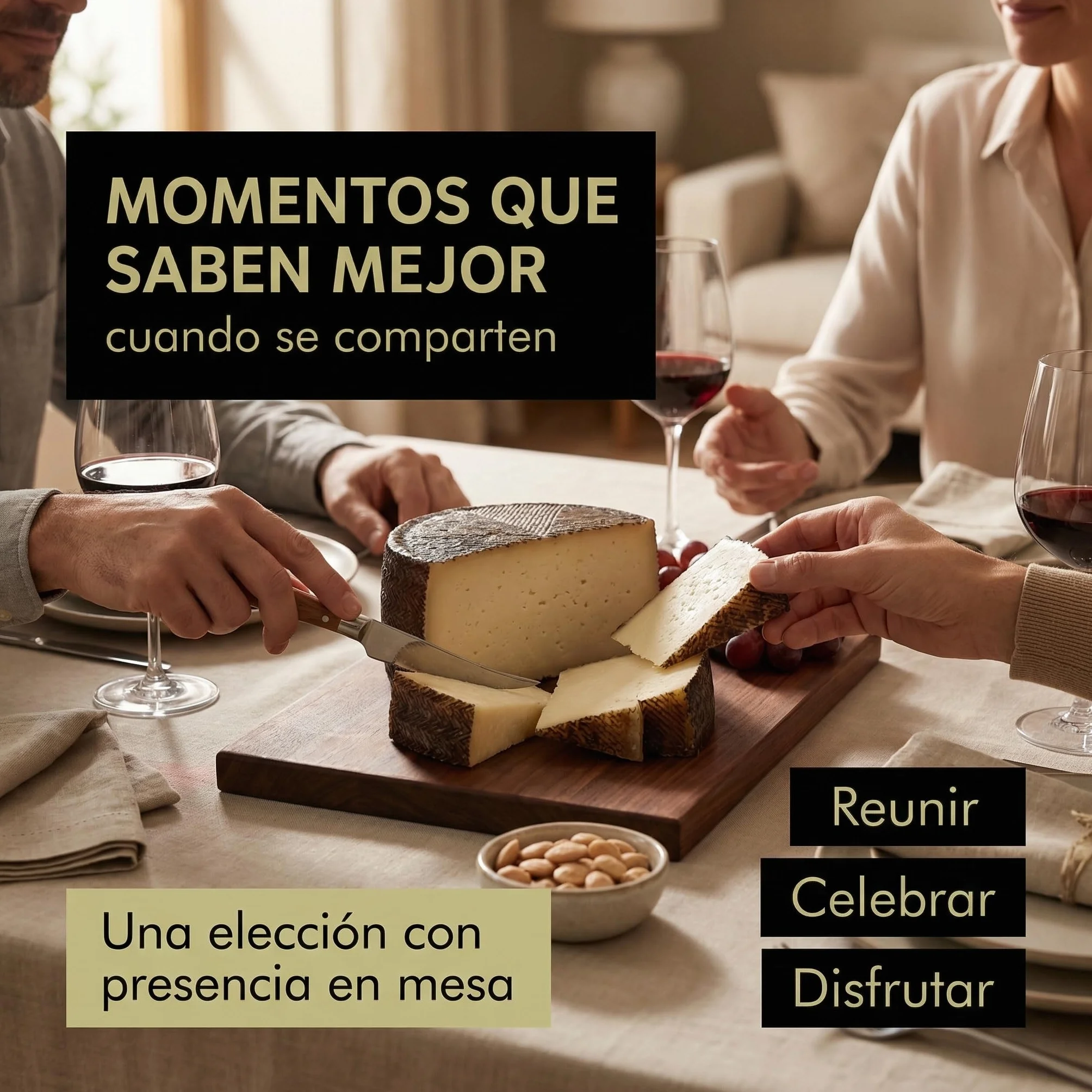 SABE A SABAS Queso Curado Mezcla Manchego Picantito 1,5 Kg Leche Cruda Vaca Cabra Oveja Media Pieza Gourmet