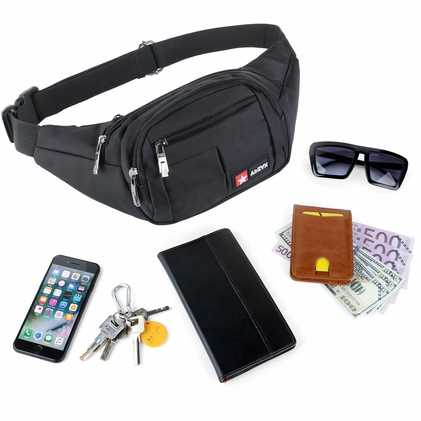 Bolsos Bandolera Riñoneras de Marcha Running Acampada para Hombre Mujer