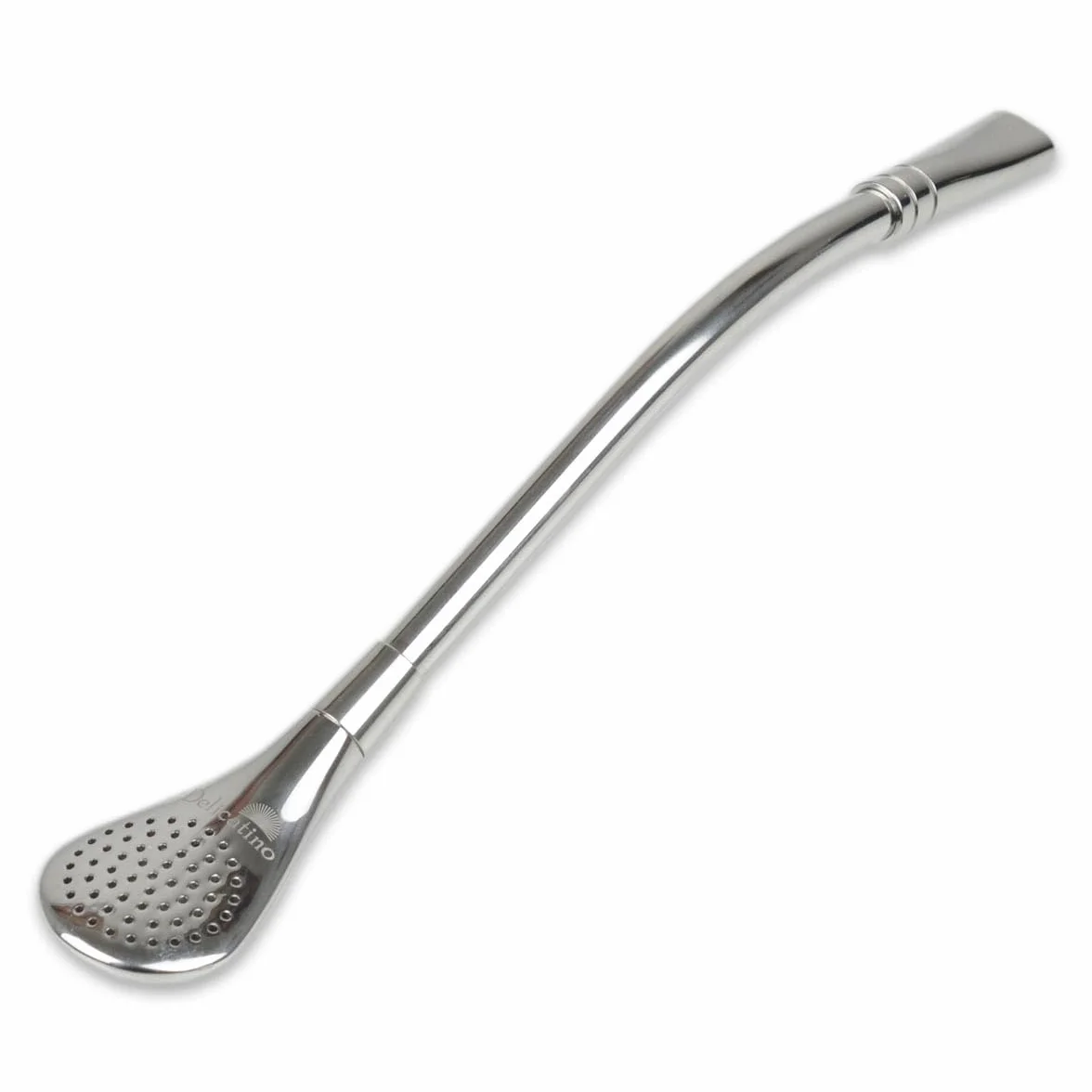 Bombilla Premium de Acero Inoxidable - Accesorio para Mate de 19 cm con Filtro y Acabado Pulido de Alto Brillo - Incluye Cepillo de Limpieza