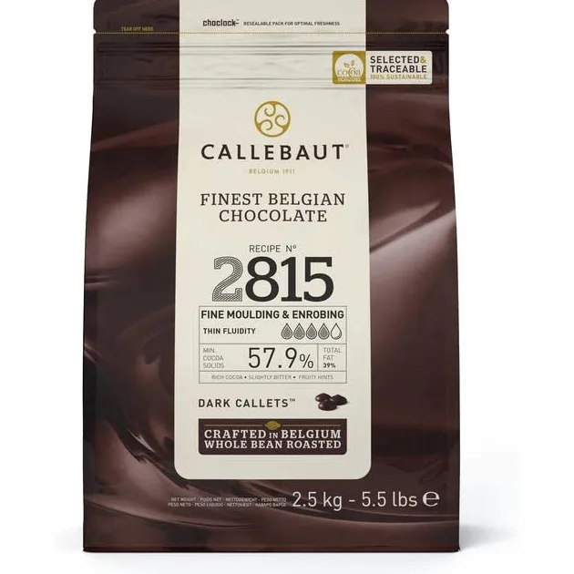 Chocolate amargo Excellent, Callets, 57,7% Cacao, 2,5 kg