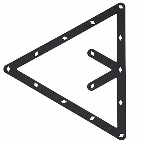 Soporte de Bola de Billar 6 Piezas Bastidor Triangular Negro Accesorio de Mesa