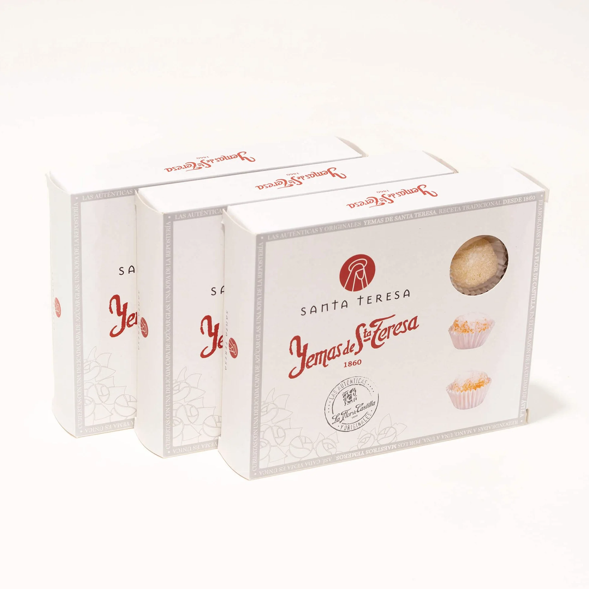 Santa Teresa Pack 3 Cajas Yemas Santa Teresa Ávila Sabor Tradicional Dulce Gourmet 36 Unidades 420 Gr