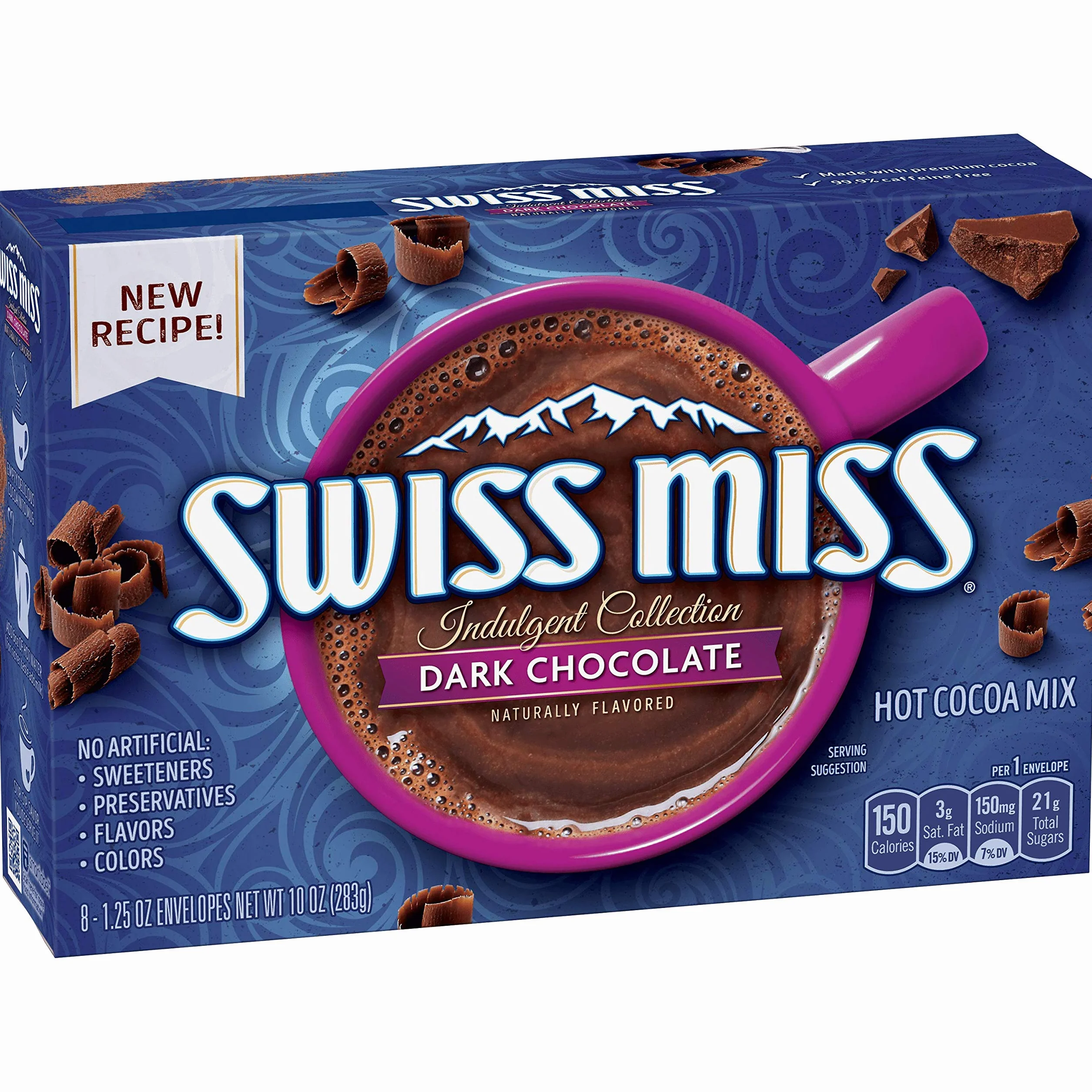 Swiss Miss Dark Chocolate Sensation Hot Cocoa Mix 8 Count 10oz Box Pack of 4