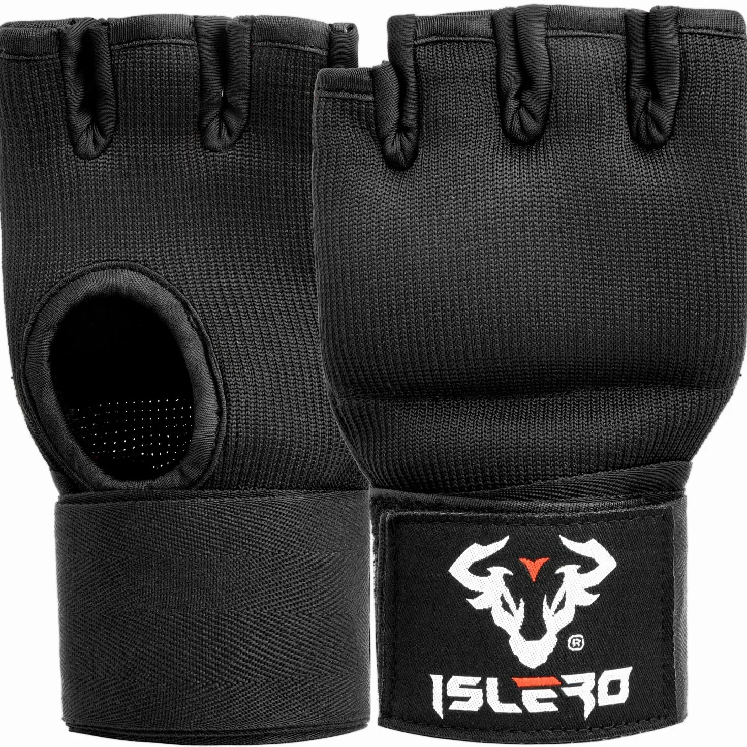Guantes de boxeo Islero 93 cm, correas de muñeca largas, protección elástica acolchada para puños, Muay Thai