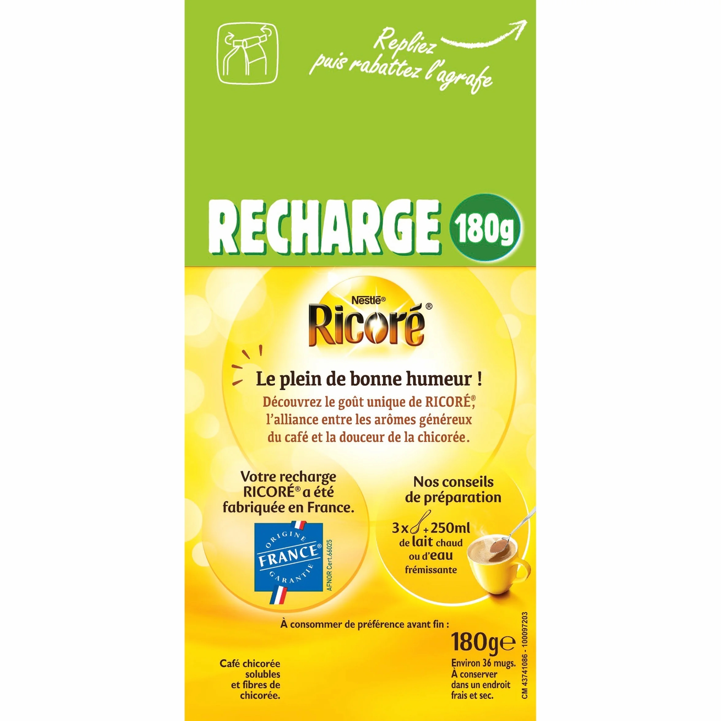 NESTLE Ricoré Original Recarga 540 g (3 x 180 g), 3 unidades