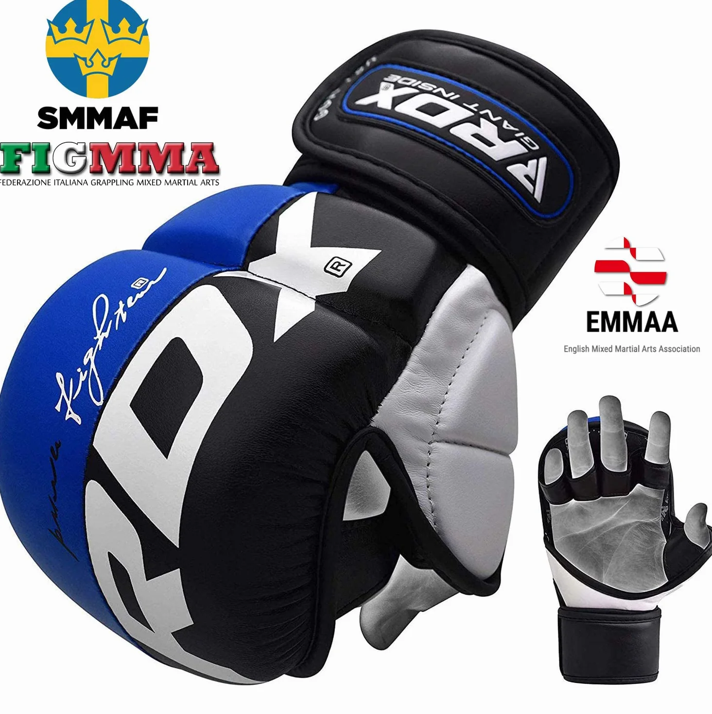 RDX Guantes Maya Cuero Entrenamiento MMA Muay Thai Kick Boxing
