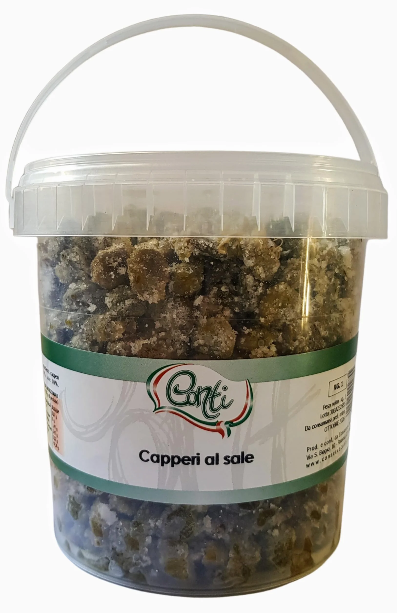 Alcaparras a la sal 6 kg Servicio de comida Producción artesanal siciliana Conserve Conti