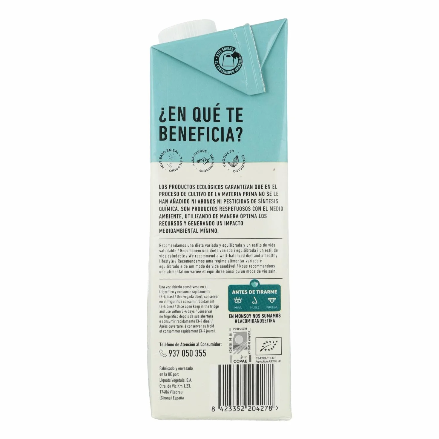 Leche Almendra 1LT Bio