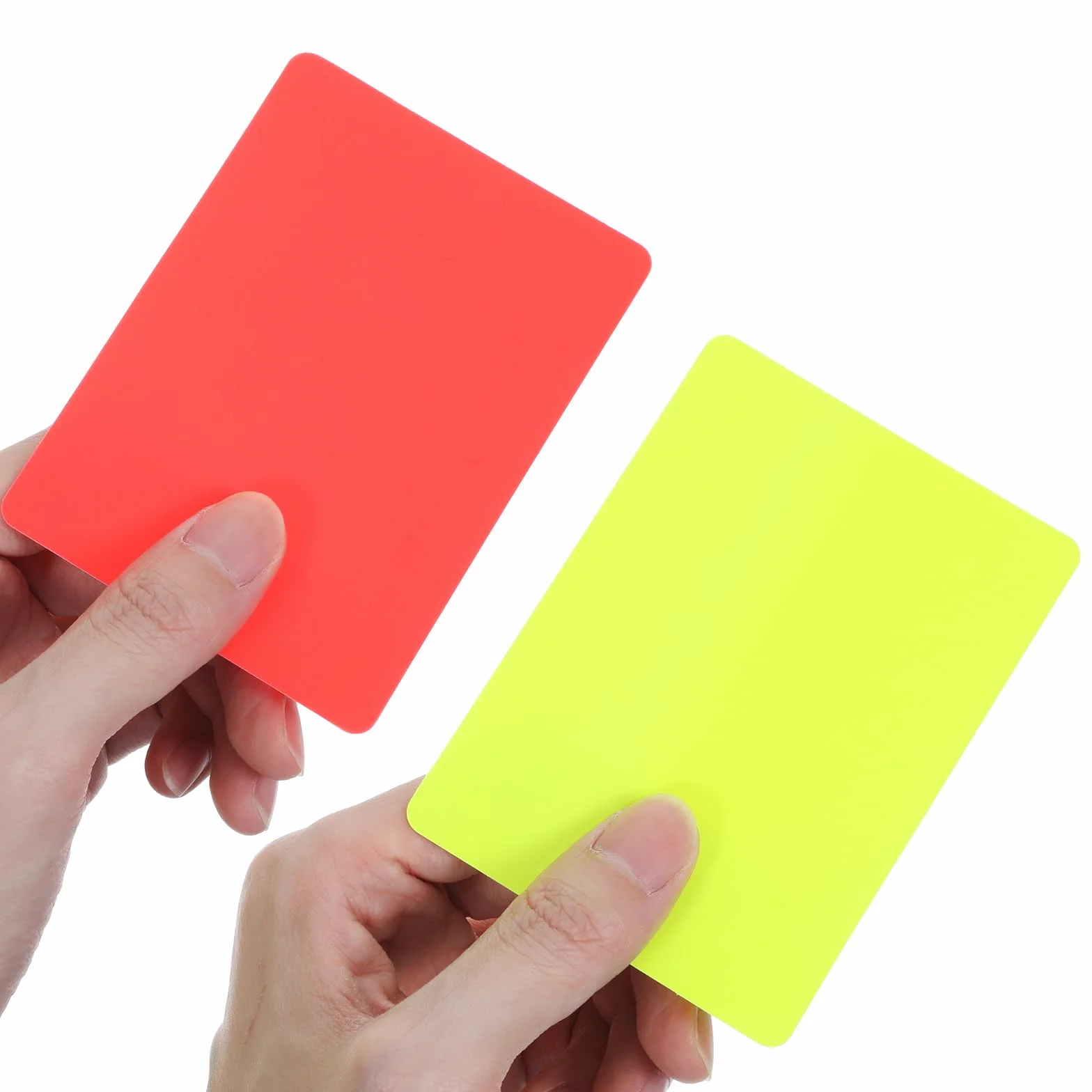 Tyqour 10 piezas tarjeta de árbitro de fútbol, tarjeta amarilla y roja, herramienta de árbitro