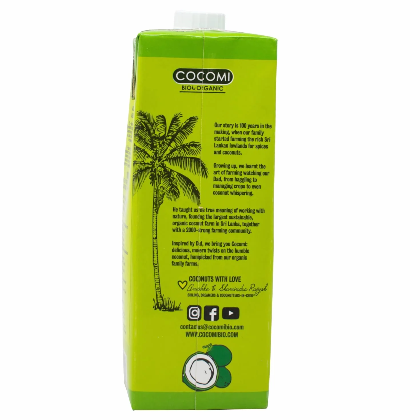 Agua de coco 100% Bio 1L.