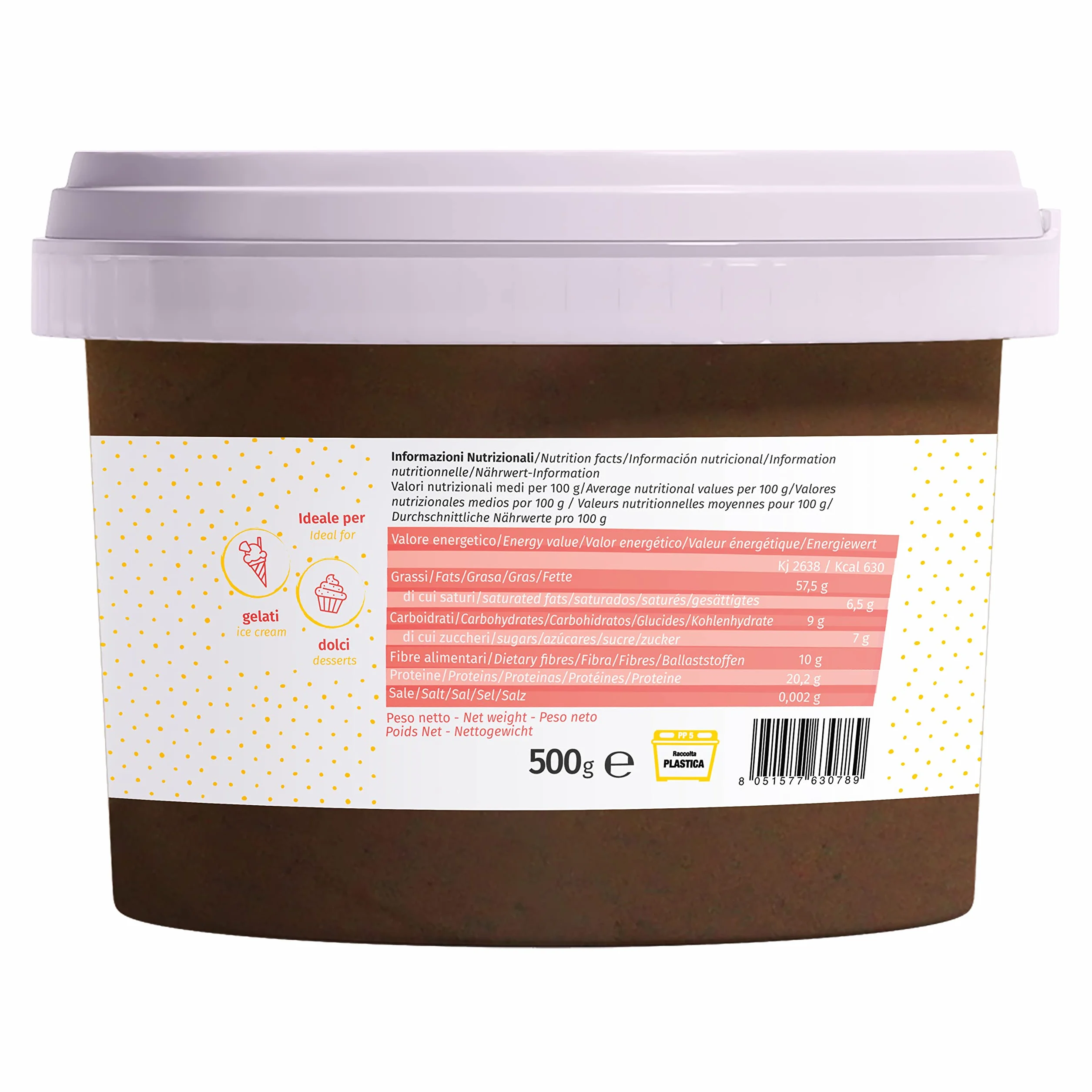 Dolcincasa-com Pasta de Pistacho Sicilia 100% Pura Natural Sabrosa Suave Versátil sin Colorantes para Helados Pastelería Uso Doméstico y Profesional Paquete de 500g Sin Gluten