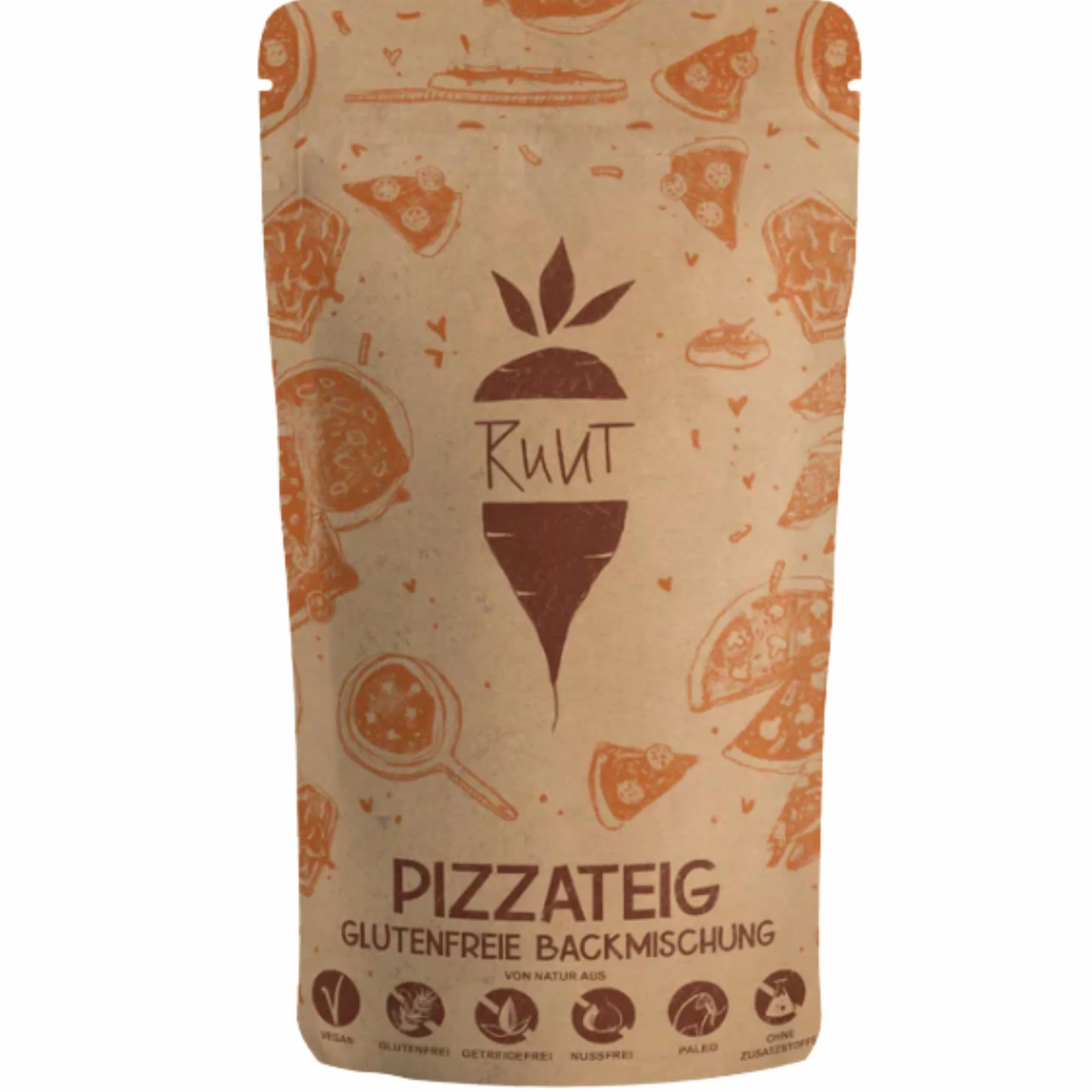 Mezcla para pizza sin gluten Ruut - Sin aditivos, paleo, sin gluten, sin cereales, sin lactosa | Base de pizza fina y crujiente como en Italia (900g)