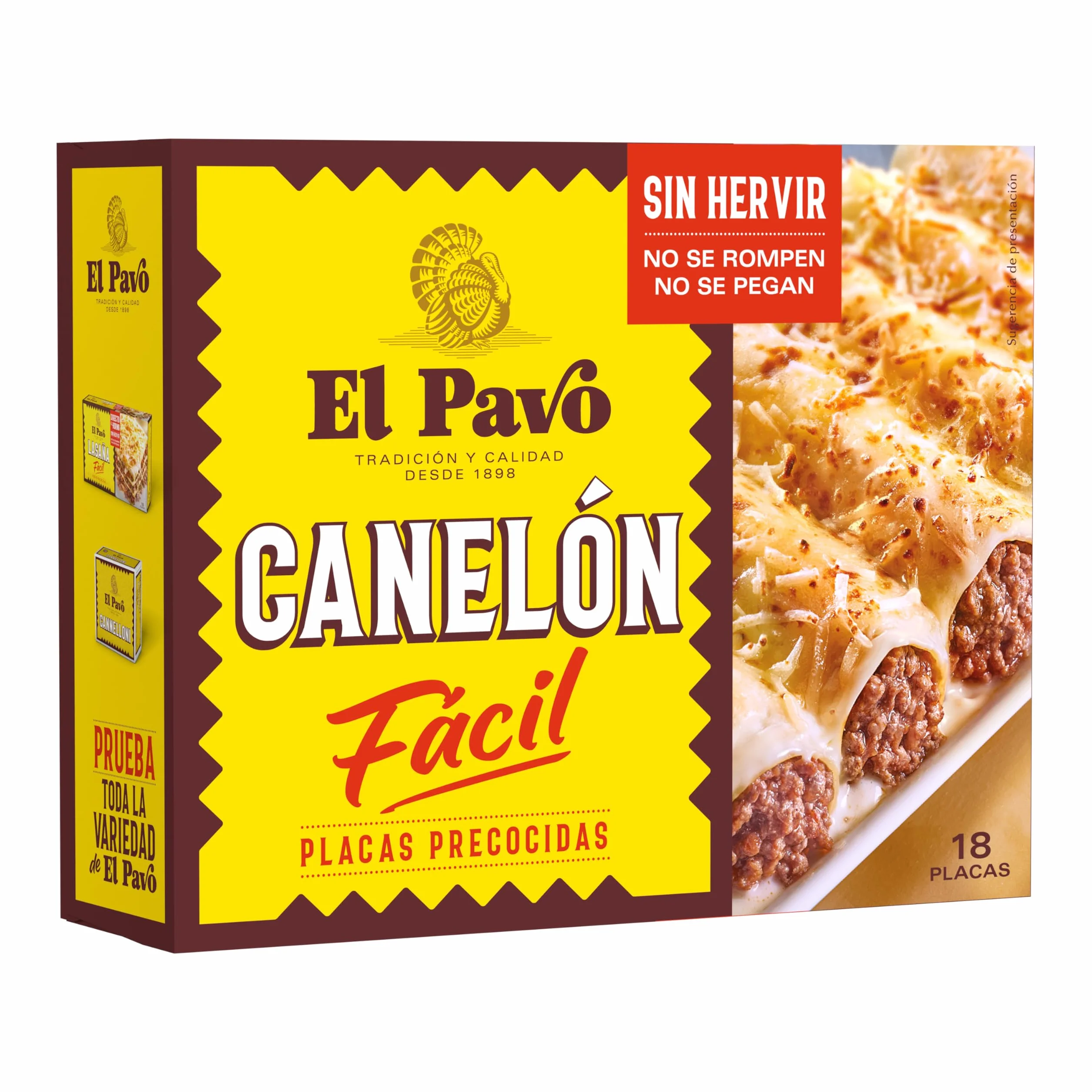 El Pavo · Canelón Instant El Pavo, 18 placas · 125 gramos