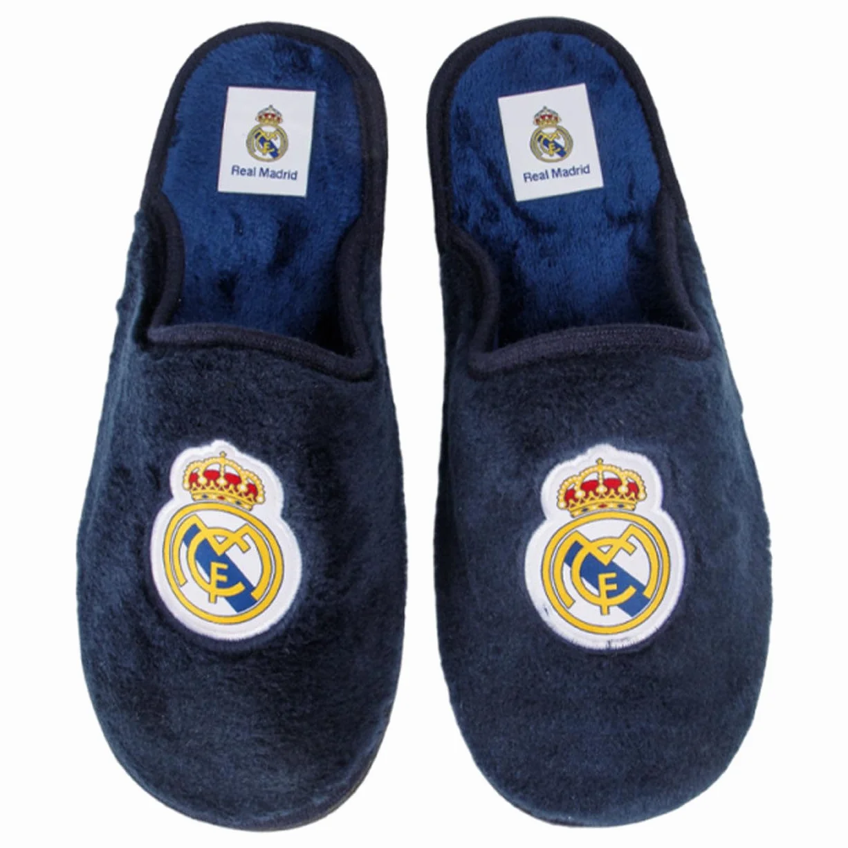 MARPEN Slippers Zapatillas Para Casa Hombre Real Madrid CF Oficiales Pantuflas Antideslizantes Azul marino Talla 46