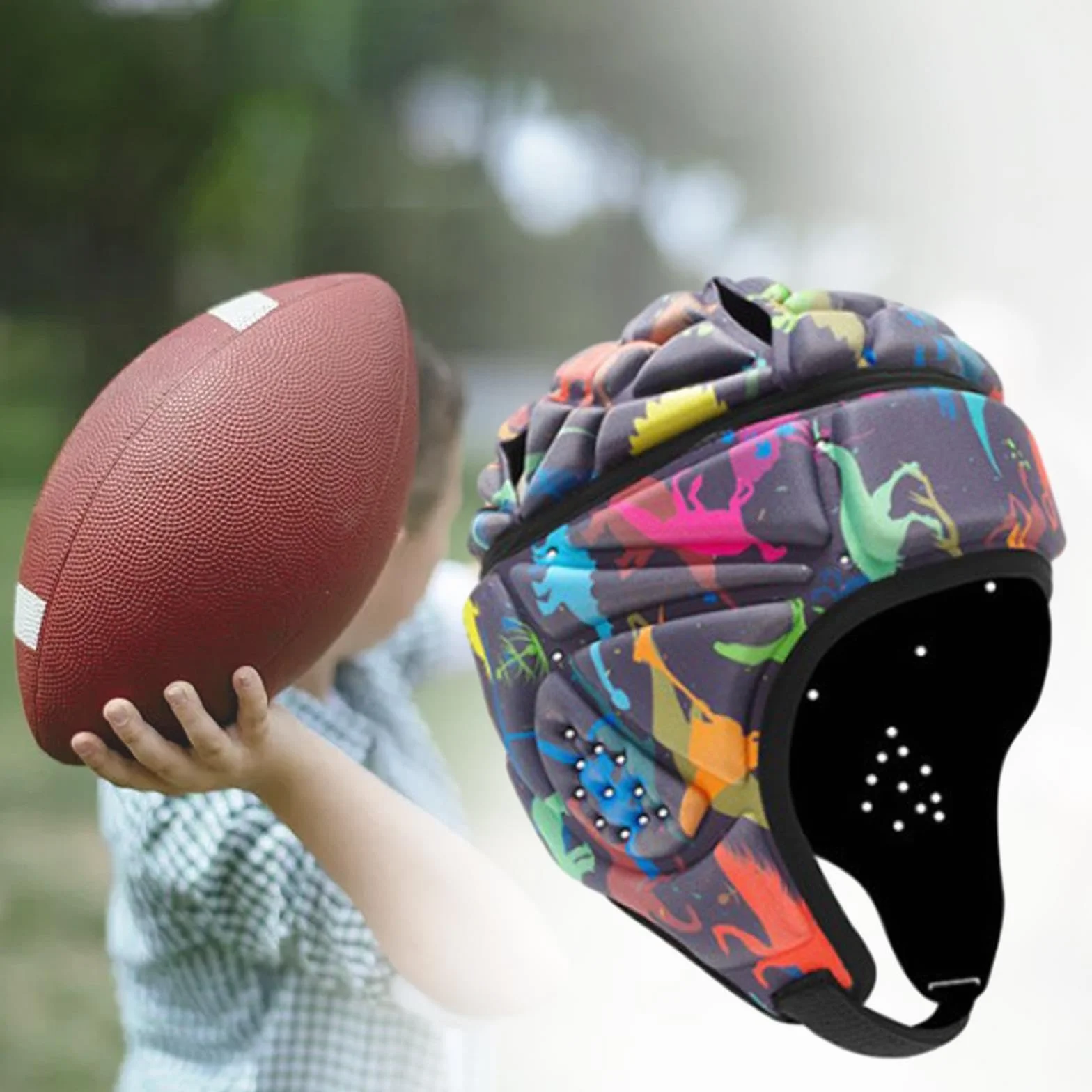 LOVIVER Casco de Rugby Transpirable para Hombres y Mujeres