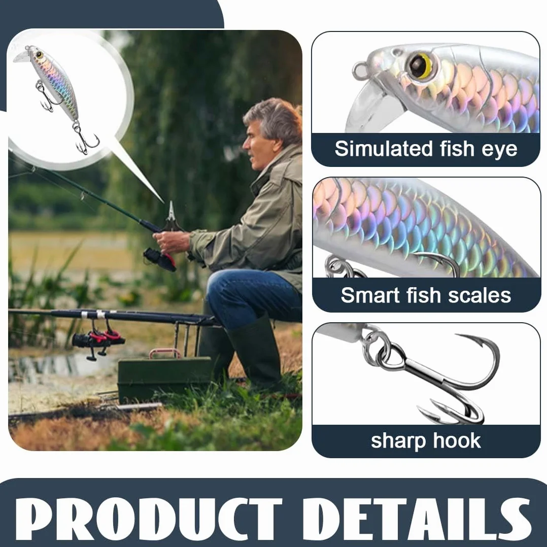 Señuelos De Pesca Que Se Hunden 7.5G Plantillas De Cebos Giratorios Duros De Metal Para Perca Trucha Lucio Lubina Salmón