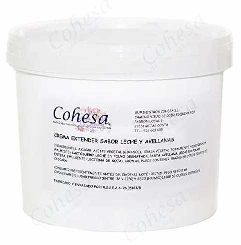 CREMA TIPO KINDER CUBO 5KG DE LECHE Y AVELLANAS