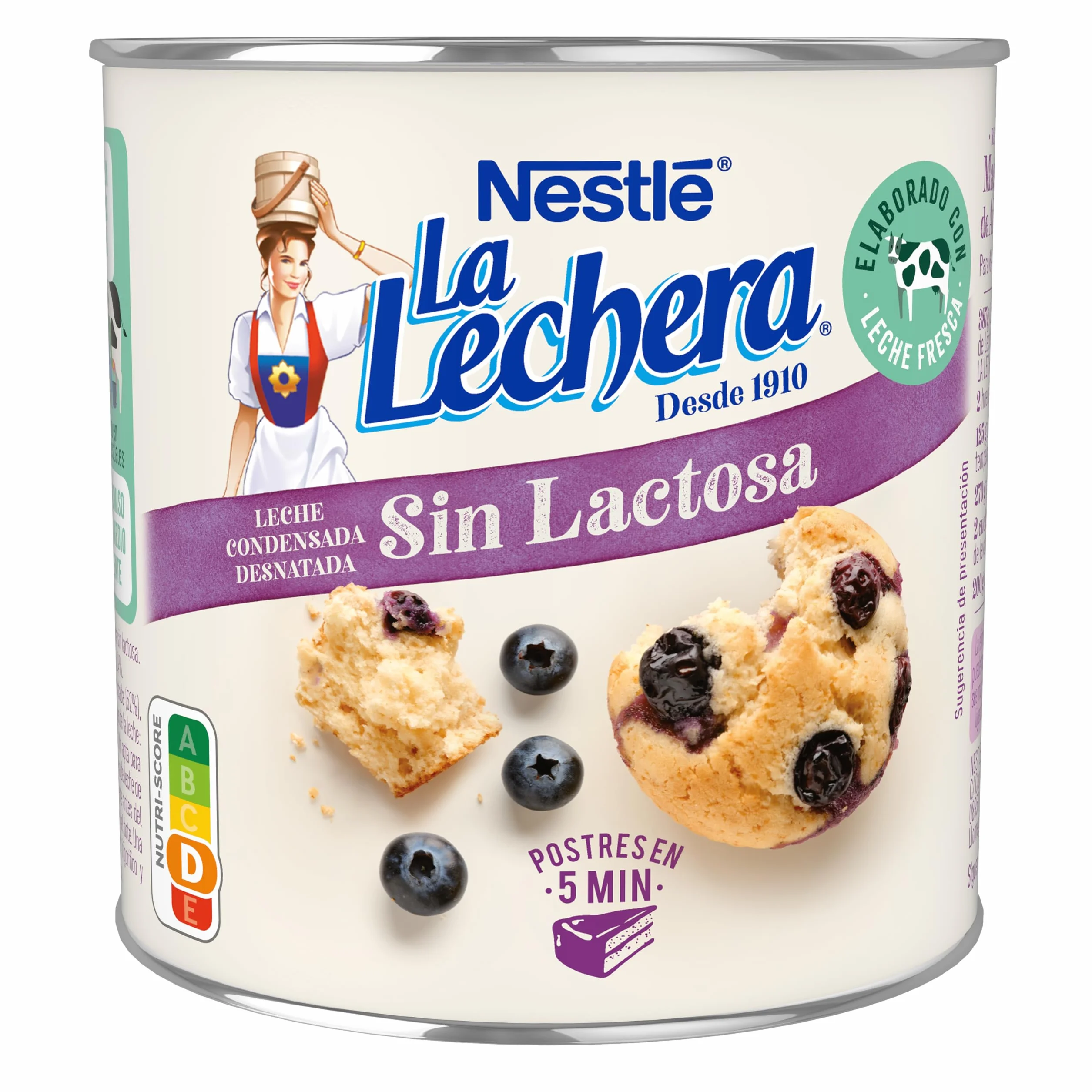 NESTLÉ LA LECHERA Leche condensada desnatada sin Lactosa 387 g