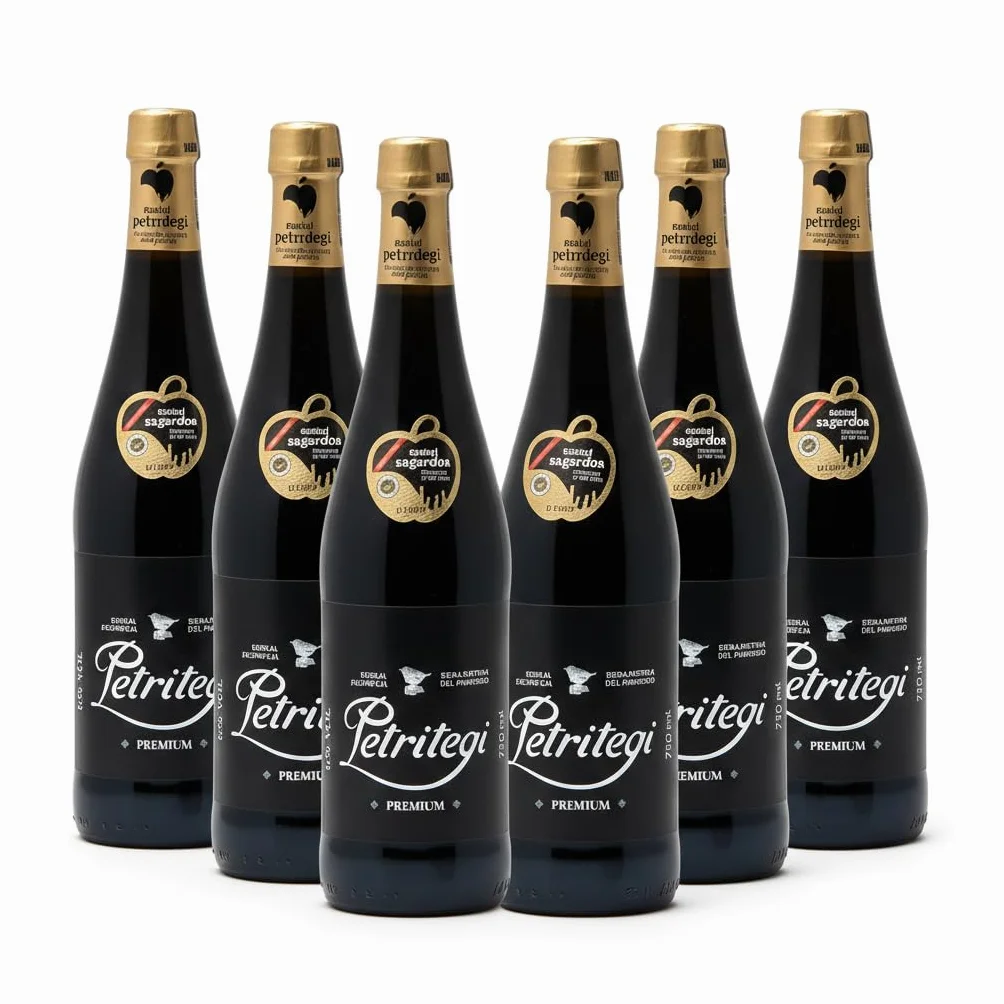 Sidra Natural Petritegi D.O. Premium Edición Limitada Euskal Sagardoa 100% Manzana Autóctona Vasca 6% vol Pack 6