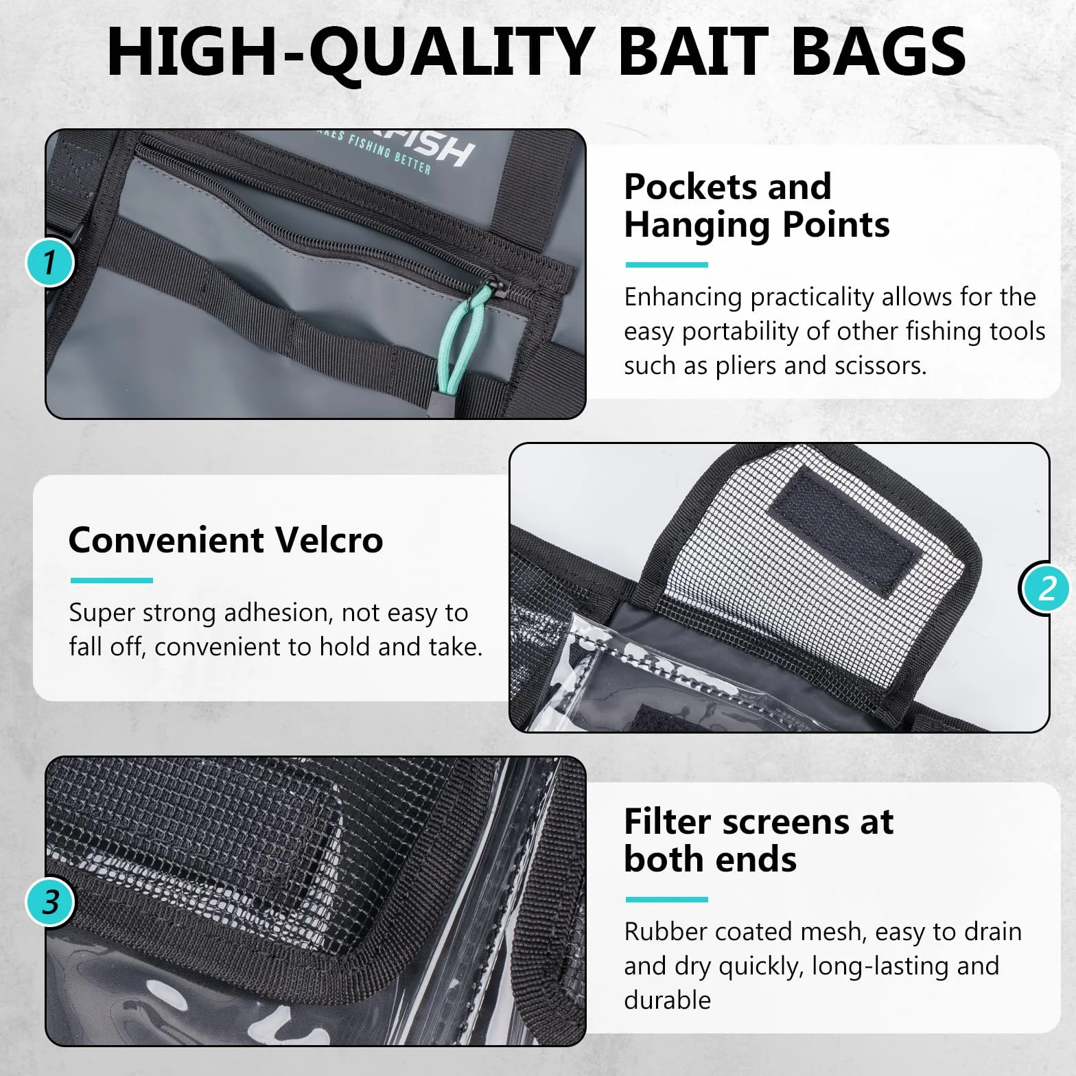 THKFISH Bolsa de señuelos enrollable para trucha con wobbler, estuche de almacenamiento