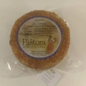Queso curado de cabra emborrao 900g - La Pastora - Queso artesano de la Sierra de Grazalema- Malaga