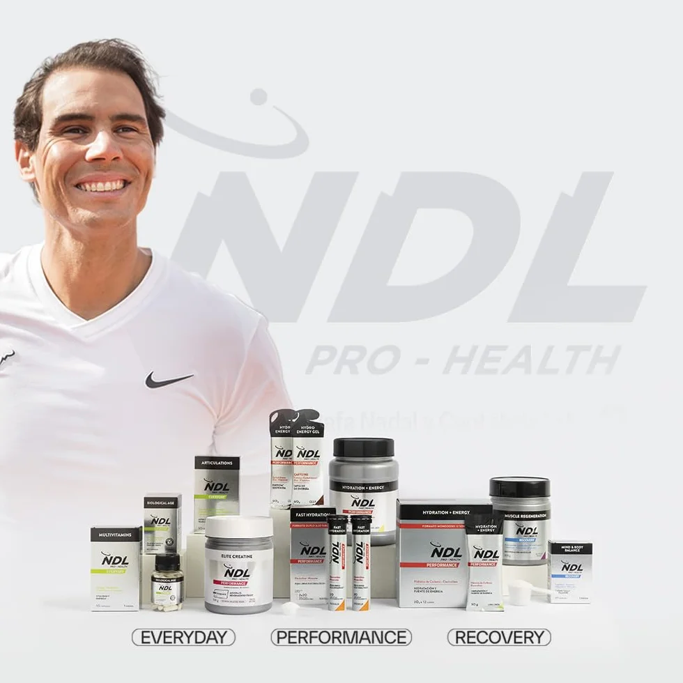 NDL Pro-Health Hydration energy | Bebida Isotónica de hidratación rápida con electrolitos en polvo y sales minerales para el deporte | Reduce el cansancio y la fatiga | Lima-Limón | 750g