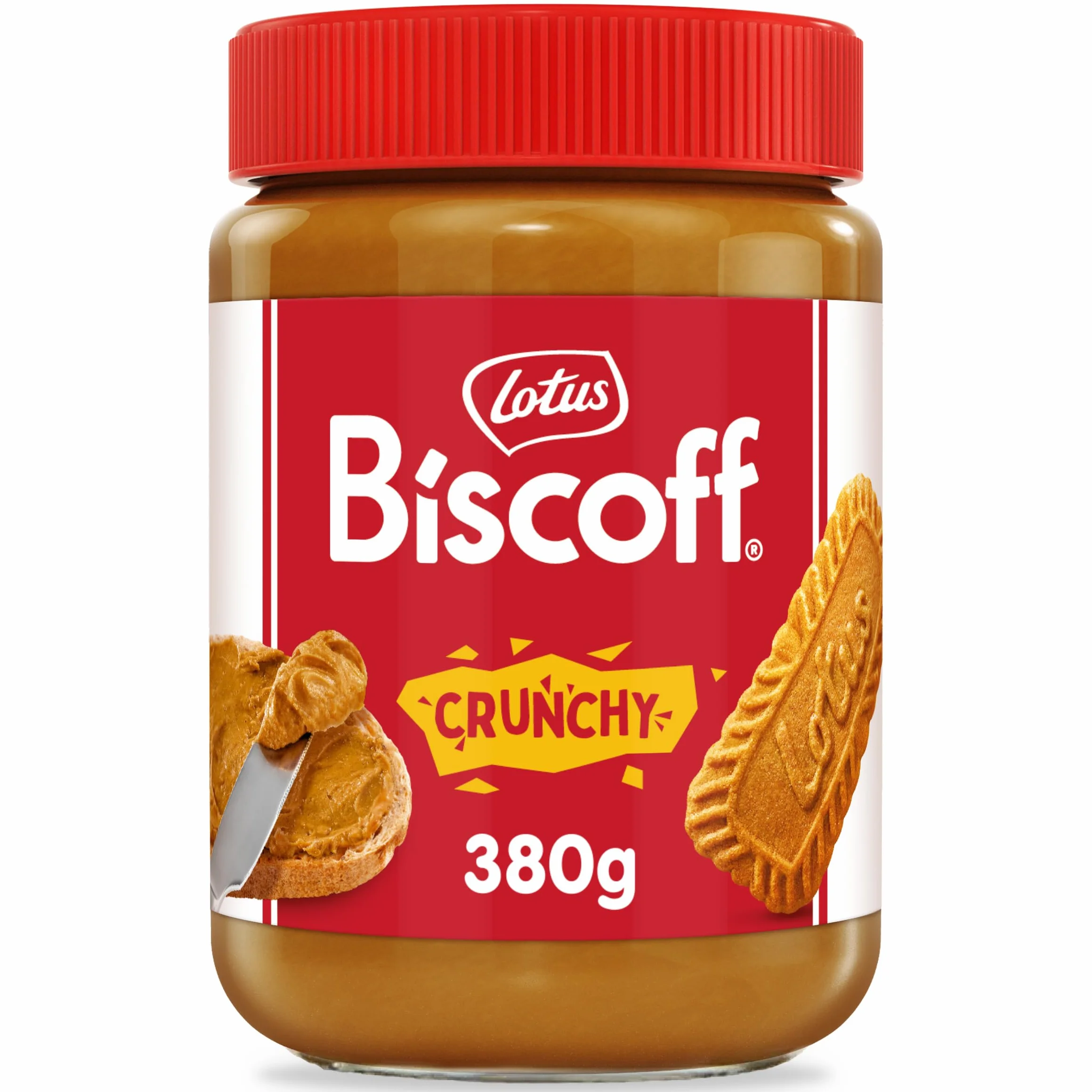 Biscoff Lotus Biscoff | Crema para Untar | Crujiente | Sabor Original Caramelizado | Vegano | Sin Aromas ni Colorantes Artificiales | Tarro PET | 380g