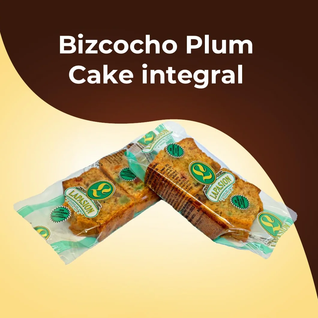 LAPASION - Bizcocho Plum Cake integral con frutas y pasas | Bizcochos Integral | Bollería | Bizcocho integral | Frutas confitadas | 2,5 Kg