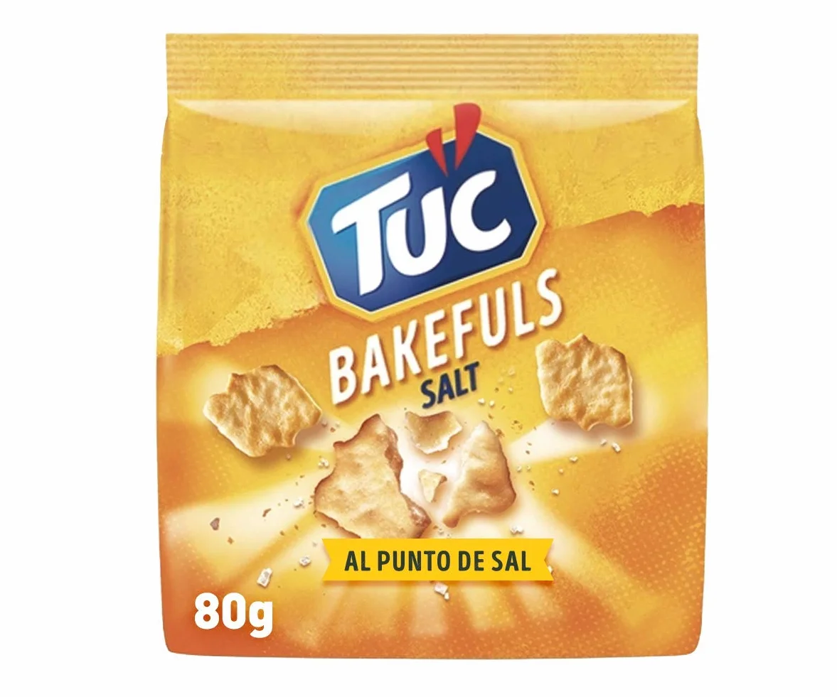 Tuc Bakefuls Saladas Crujientes Al Punto de Sal, 80g