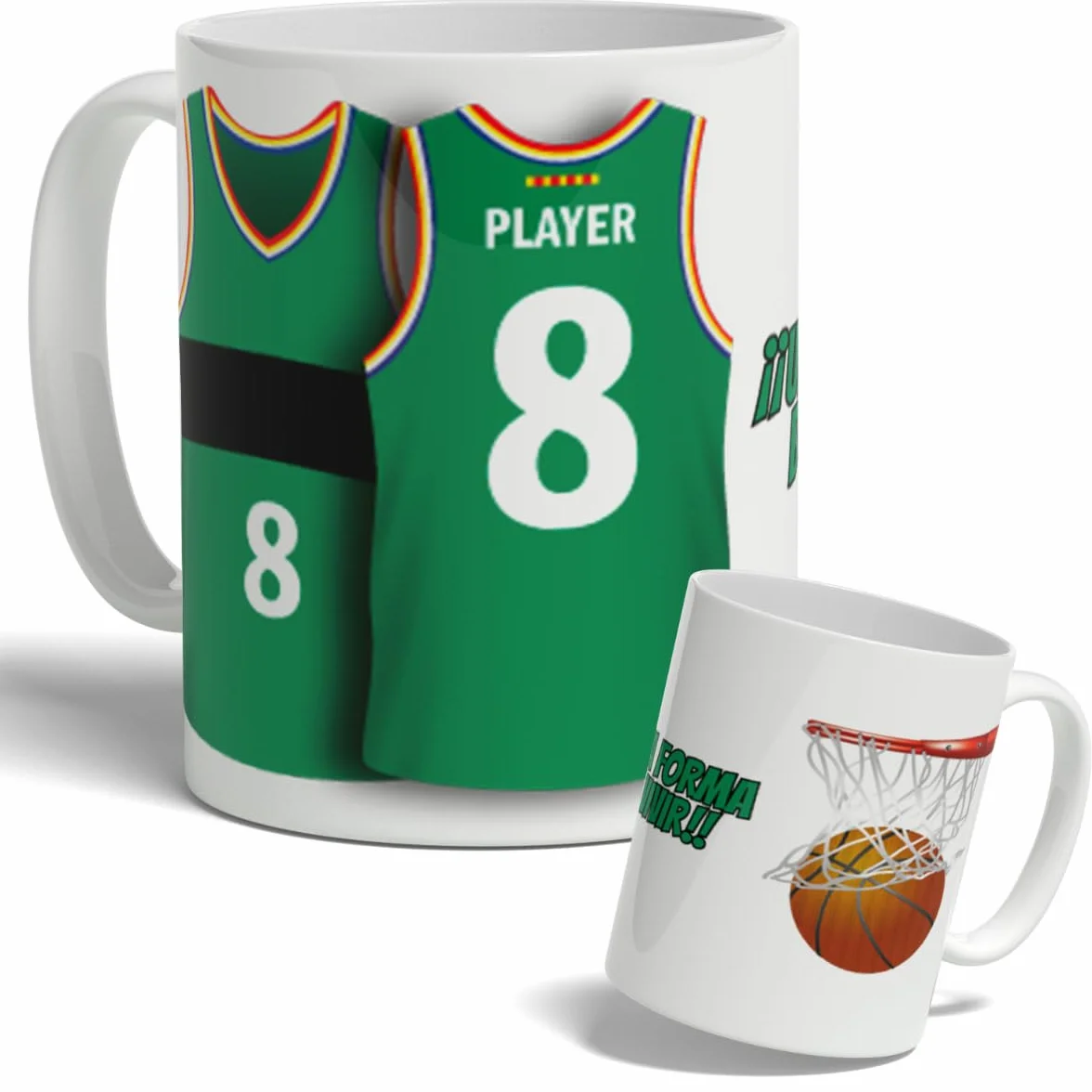 Taza Personalizada Baloncesto ACB con Nombre y Número Juventut Badalona