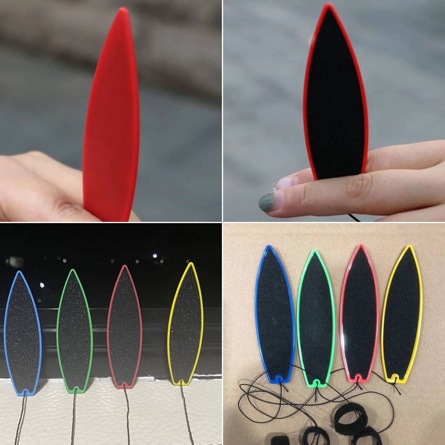 Paquete de 5 Tablas de Surf para Dedos, Mini Tablas de Surf para Niños, Adolescentes y Adultos (Azul, Verde, Amarillo, Rojo, Blanco)