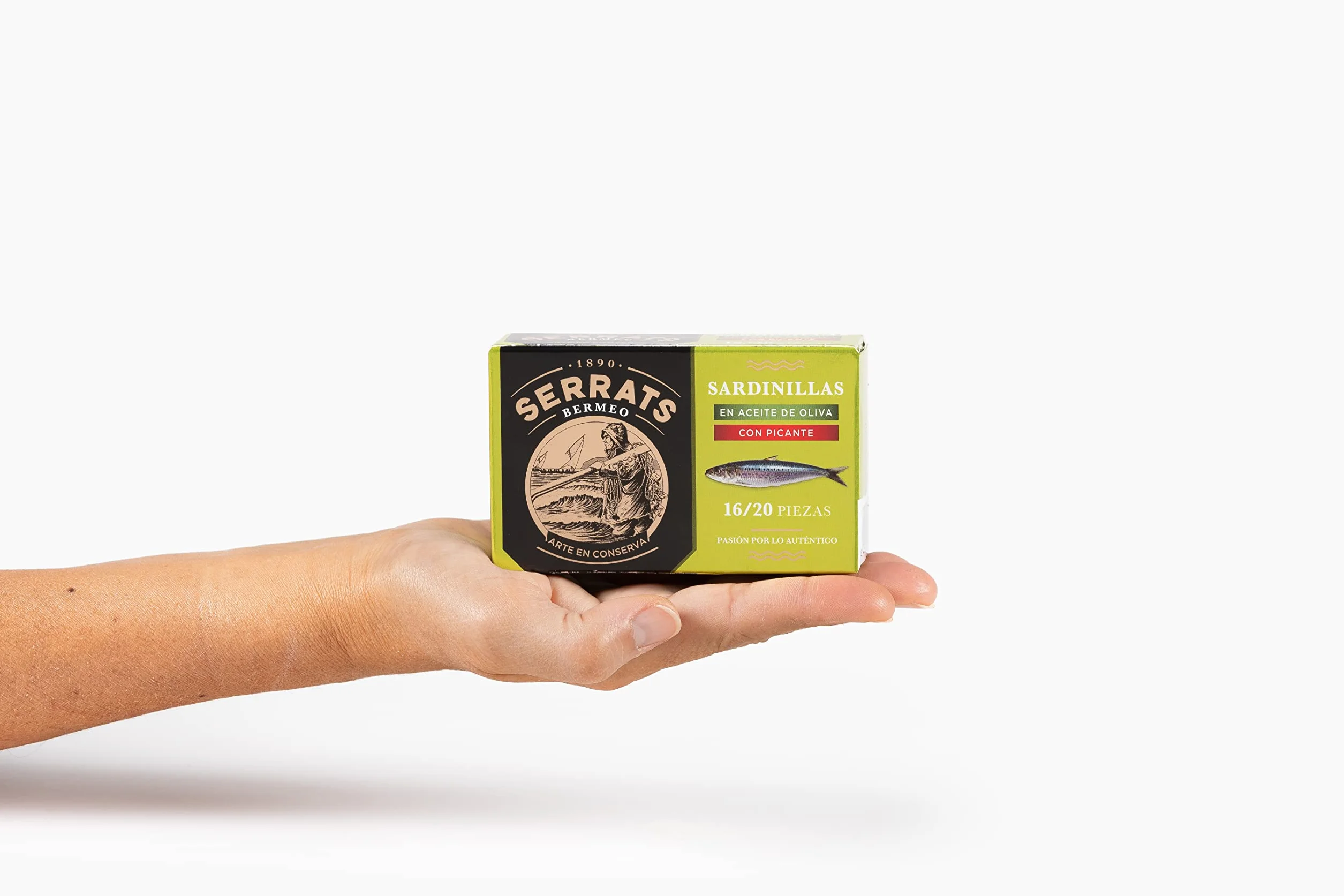 CONSERVAS SERRATS Sardinillas Txikis en Aceite de Oliva Virgen Picante 12 Latas x 115g