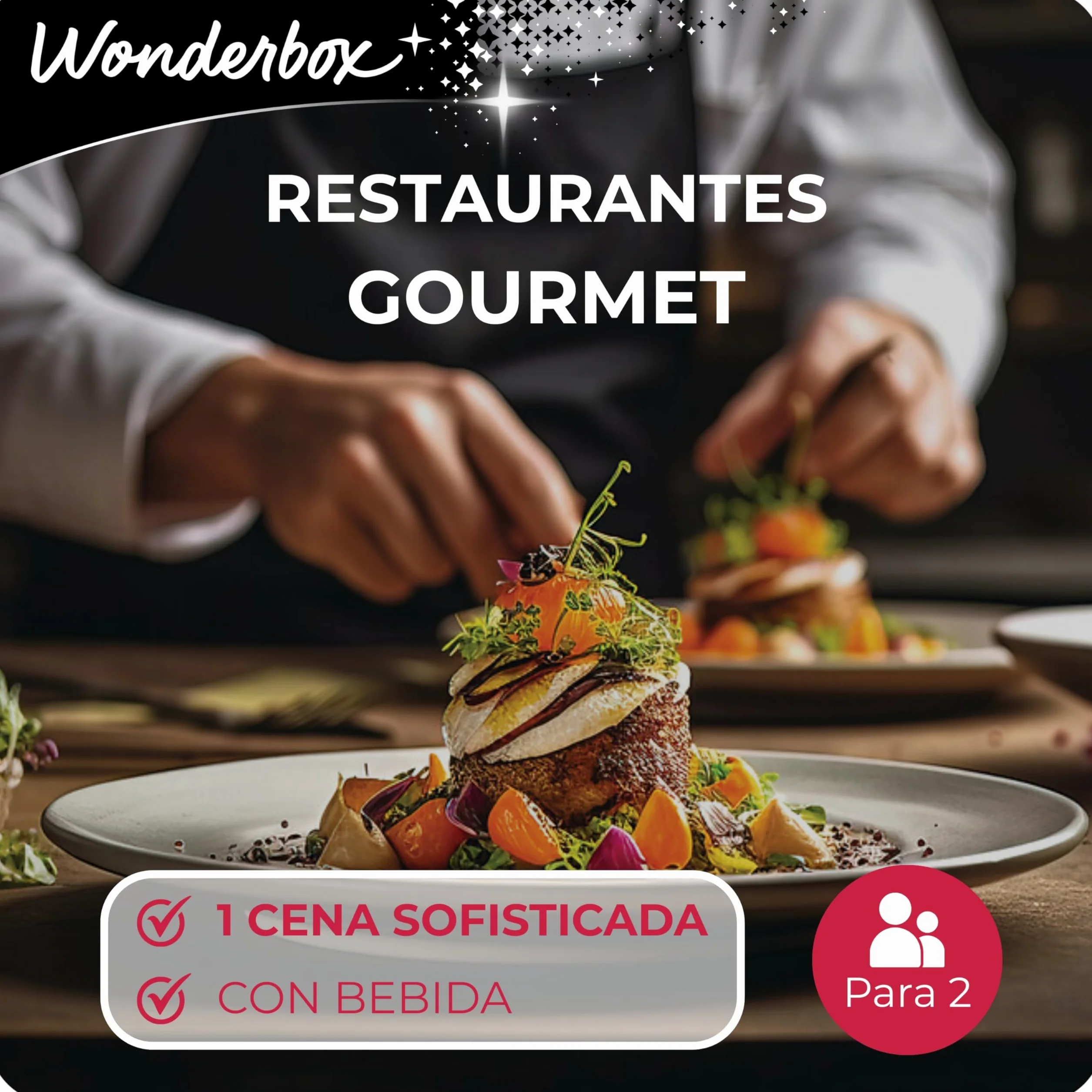 WONDERBOX Caja Regalo Restaurantes Gourmet 1 Cena sofisticada para 2 Personas
