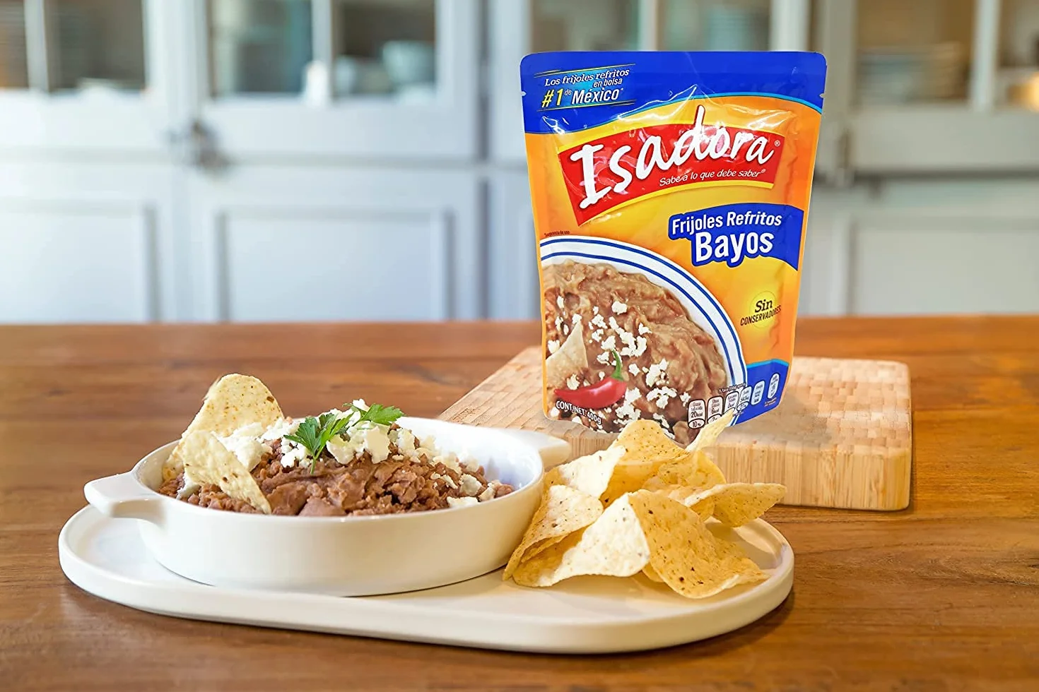 Isadora - Pack Frijoles Bayos + Frijoles Negros Refritos Listos para Calentar y Servir. Indispensables para acompañar cualquier platillo o para enfrijoladas. Pack de 2
