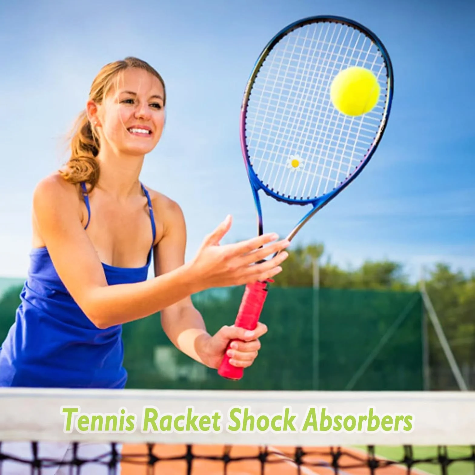 Amortiguadores de tenis de silicona para raquetas de tenis, bádminton y squash, forma de garra de gato