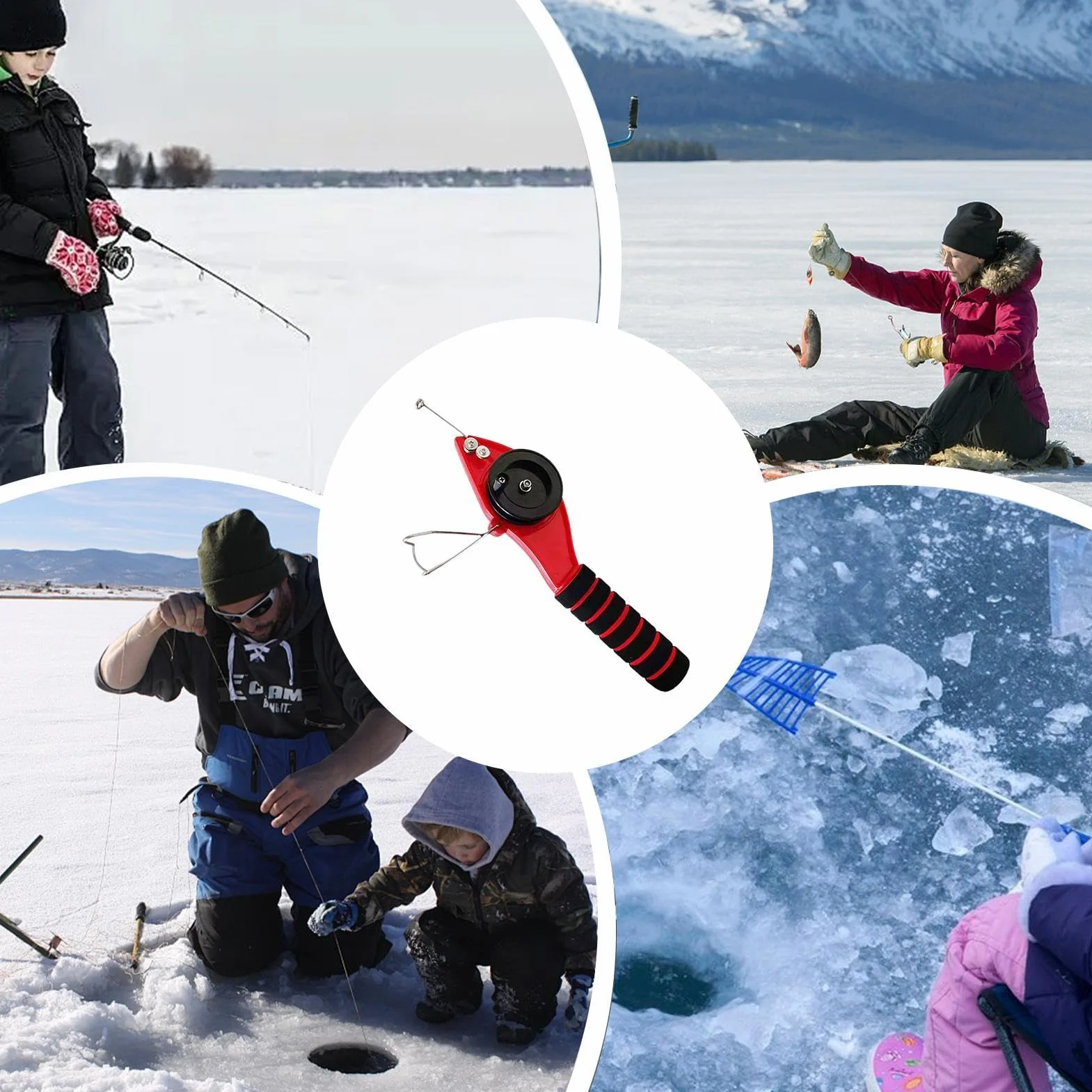 Pequeño Hielo Pishing Caña de Pescar y Carrete Polo Corto Compacto Invierno D Tie Caña de Bolsillo Viaje Agua Dulce Accesorios