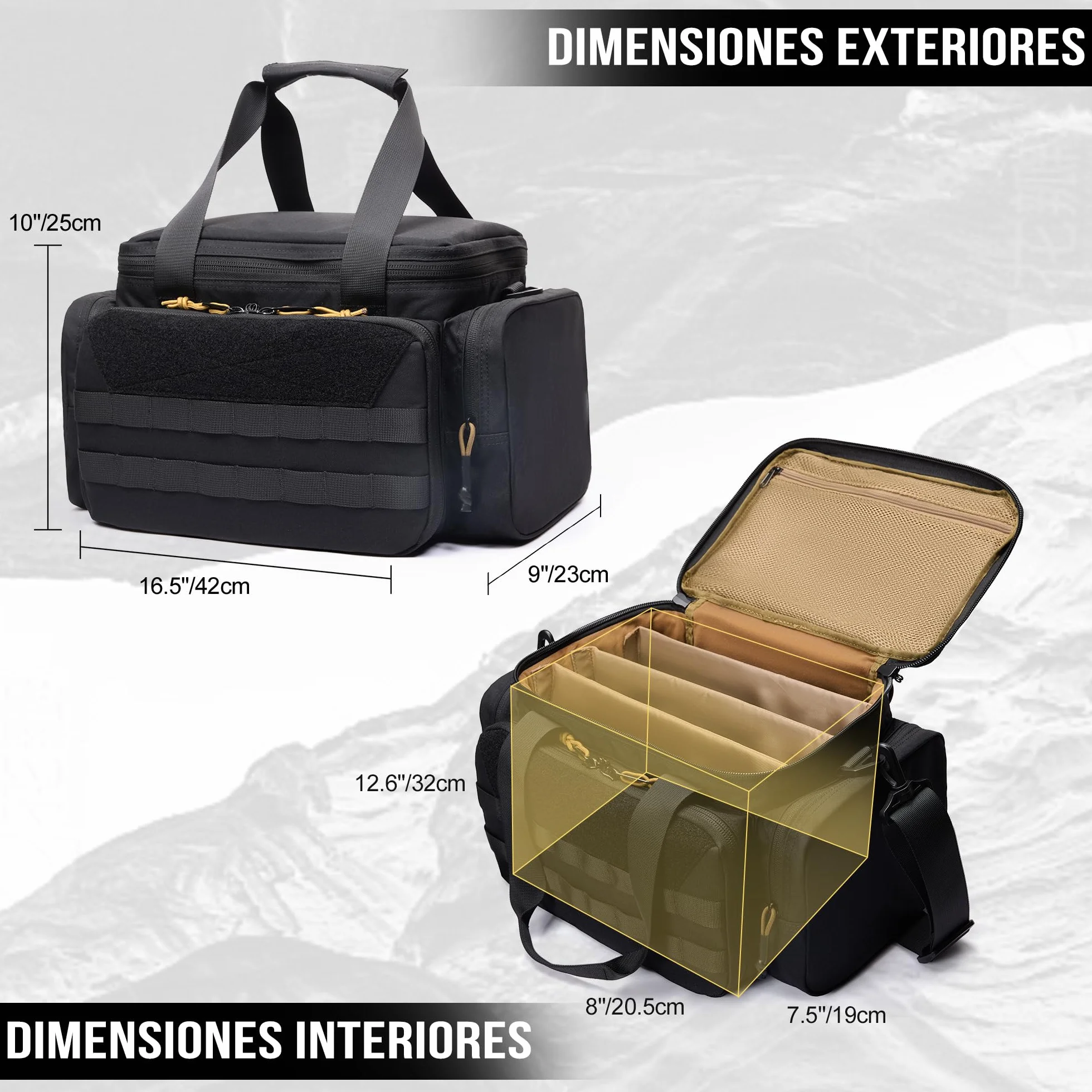 OneTigris Range Bag Tactical Gun Bag for Hunting Shooting Fishing Hiking